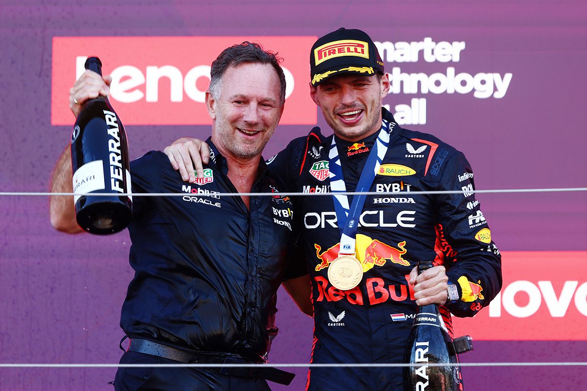圖說5：紅牛車隊負責人Christian Horner（左）為奪第六個車隊總冠軍感到自豪，並展望Max Verstappen能在卡達站贏得車手冠軍。（Red Bull提供）.jpg