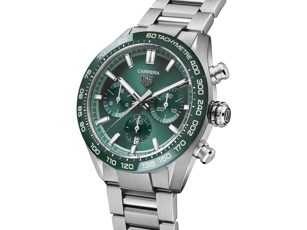 TAG Heuer Carrera 計時腕錶綠面鋼帶款_參考編號CBN2A1N.BA0643_建議售價NT$208,600_單品圖2.jpg