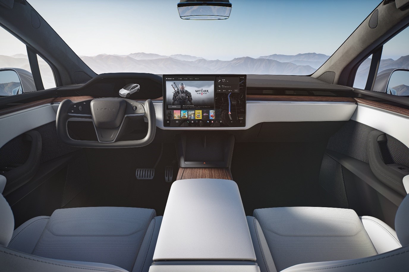 Model S 與 Model X 可選配全新 Yoke 方向盤，提供無頓挫延遲的極致駕駛體驗，同時具備車輛自動換檔功能。.jpg