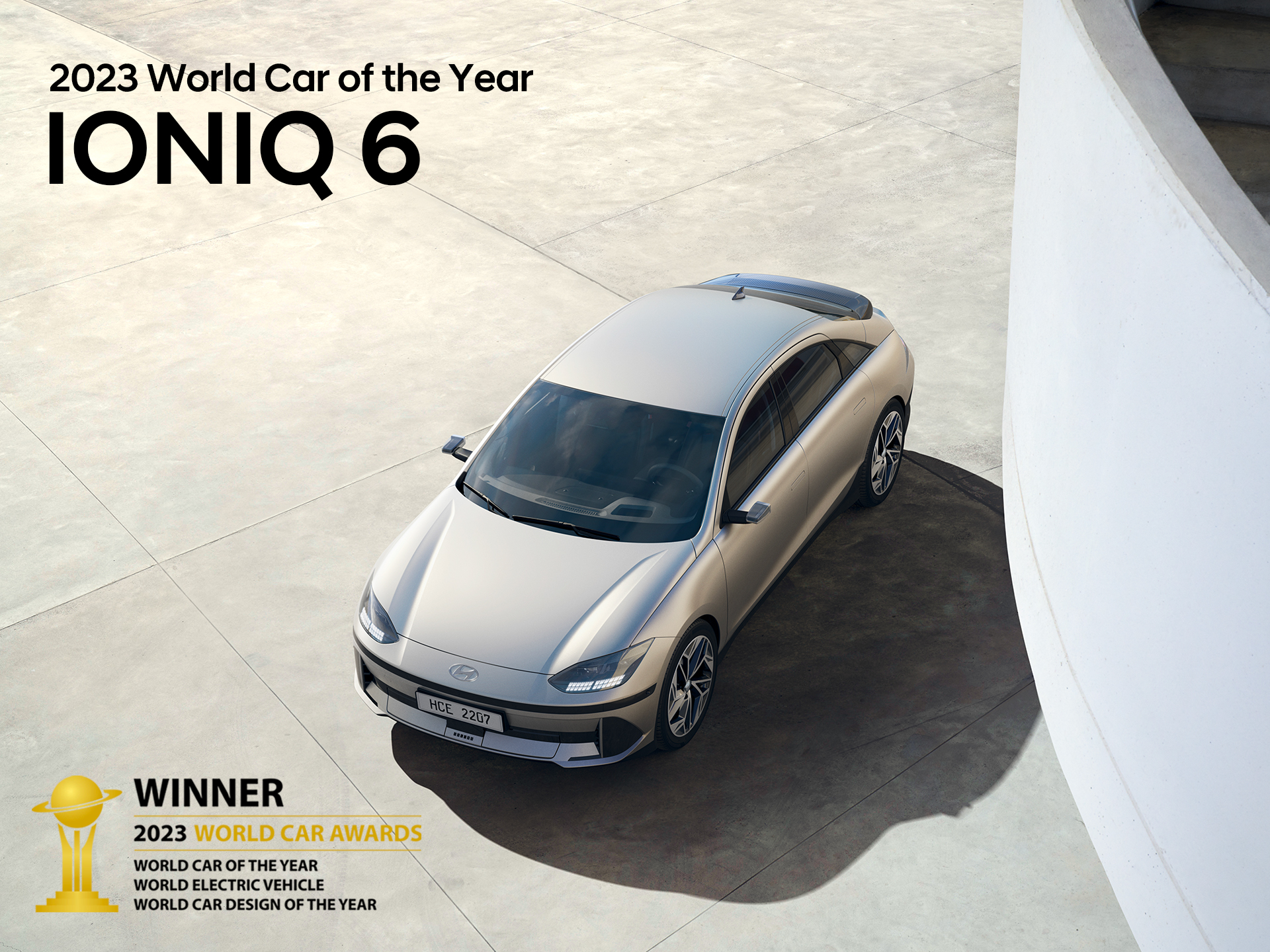 榮獲2023世界風雲車、年度電動車、年度汽車設計三大獎榮耀的HYUNDAI IONIQ 6.jpg