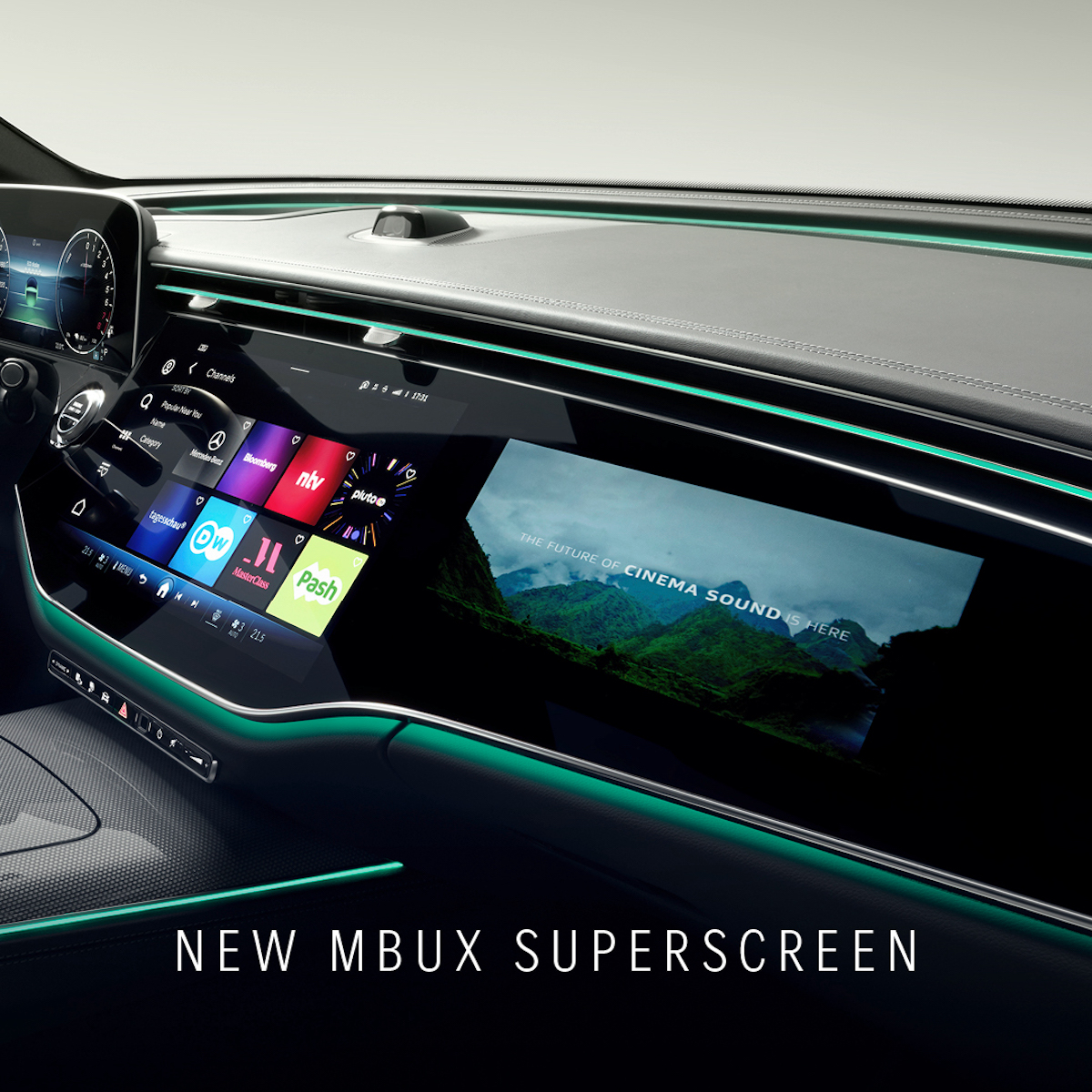 圖二、全新 E-Class 導入全新世代的 MBUX 車載系統，並可選 MBUX Superscreen.jpg