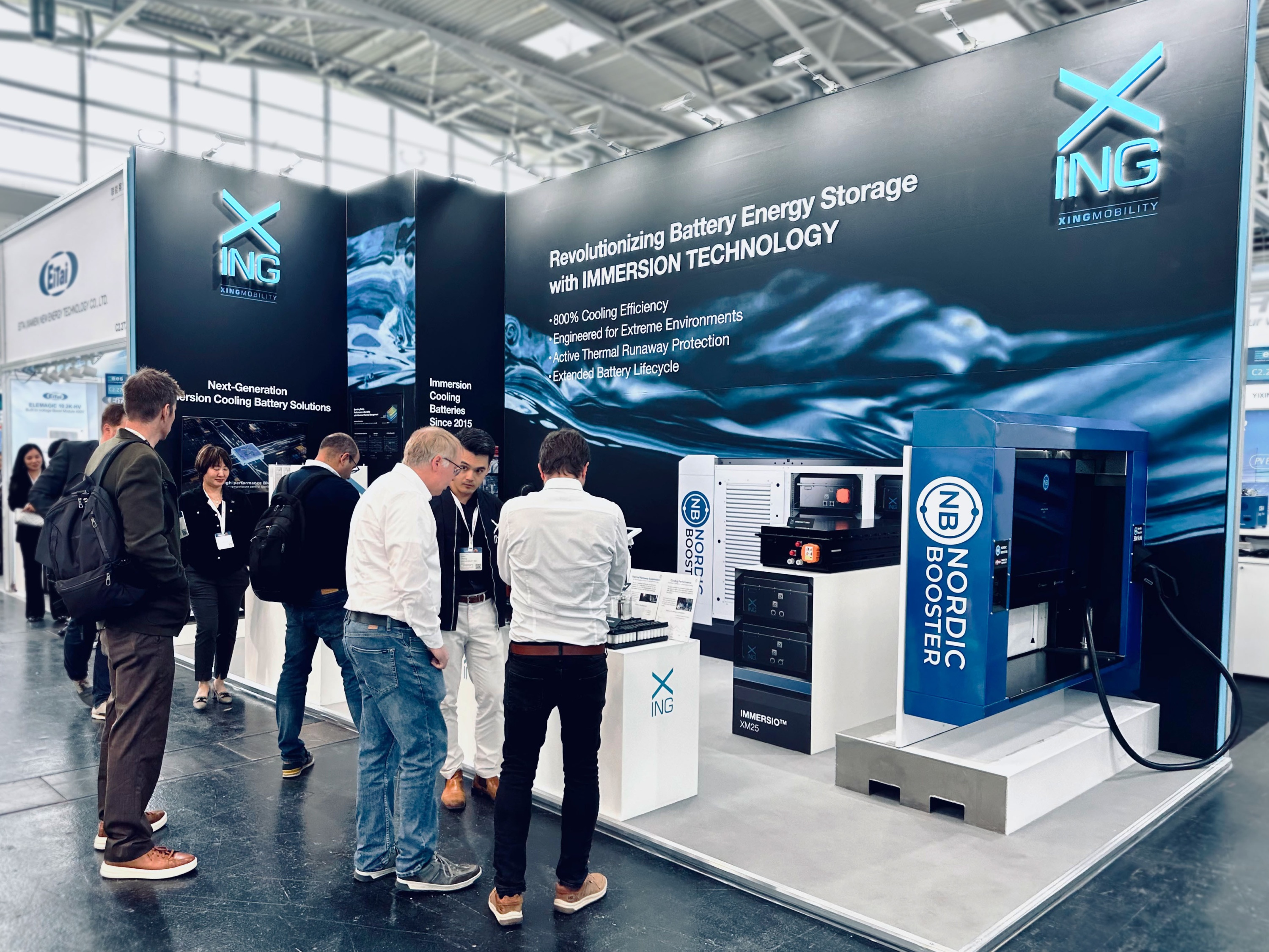 圖一、行競科技於德國 EES Europe 展會發表全新推出的 XBE100浸冷卻儲能櫃 創新技術備受矚目.jpg